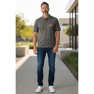 Antigua Arizona Diamond Backs Men's Pullover Polo Shirt  Size Large Gray